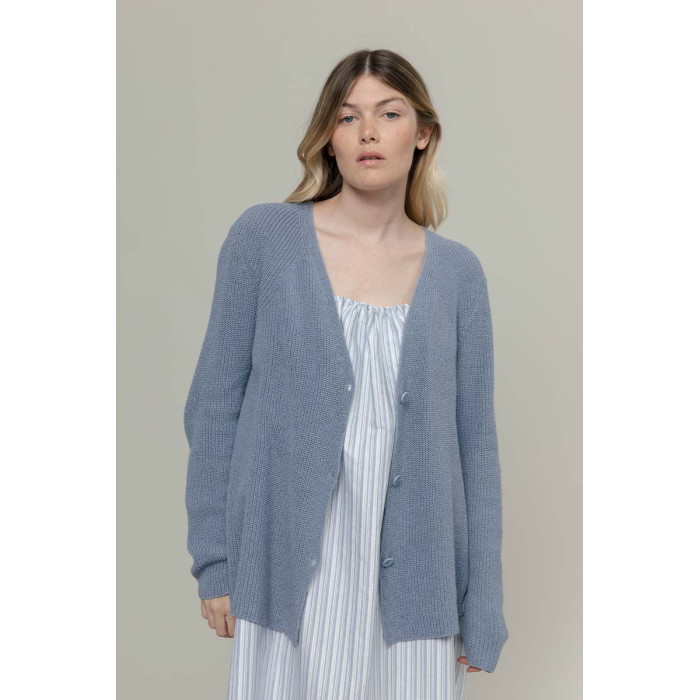 Aspasia - Cardigan Donna Cotone Rigenerato