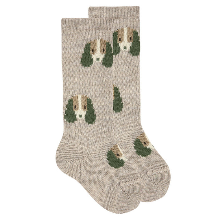 Calze lunghe misto lana merino cocker spaniels