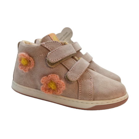 Sneaker Alta Velcro fiori -...